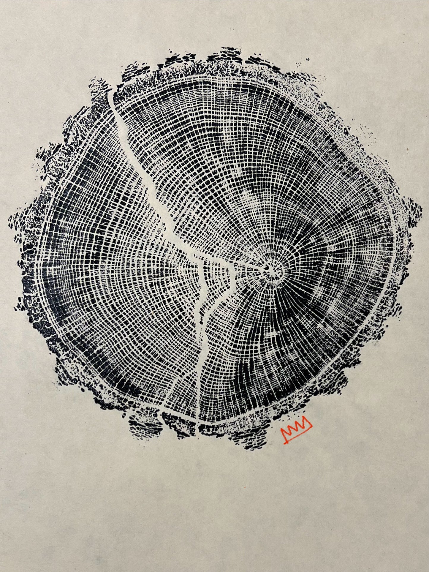 Day 11 Oak Print "Lightning Bolt"