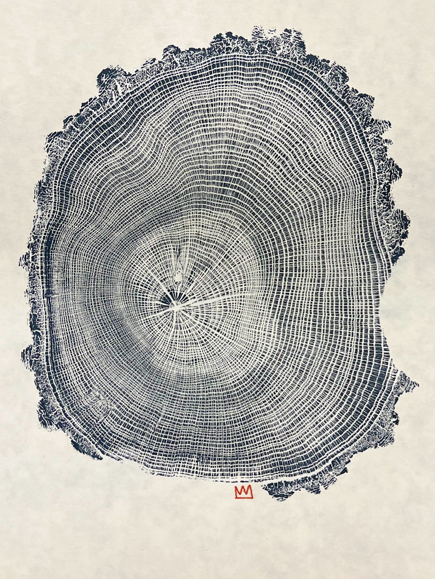 Day 14 Cherry Bark Oak Relief Print #2