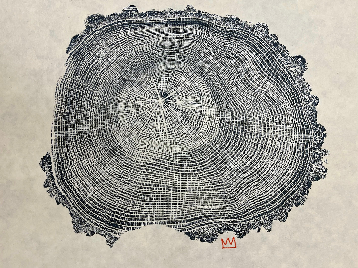 Day 14 Cherry Bark Oak Relief Print #2