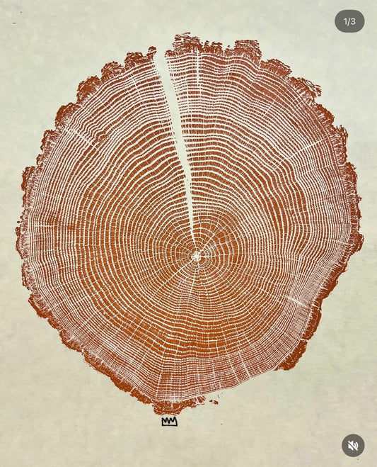 “Orange Peel” Chestnut Oak Tree Print
