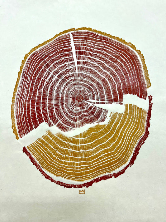 White Oak tree printcolor way #3