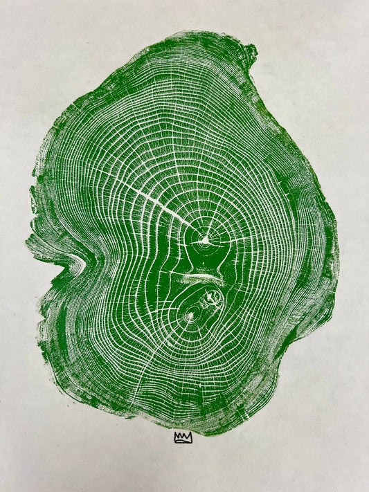 Melted Locust Green Tree Print