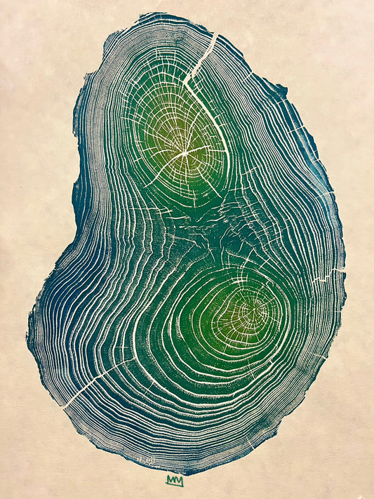 American Chestnut Tree Print #100 “Tie Dye”