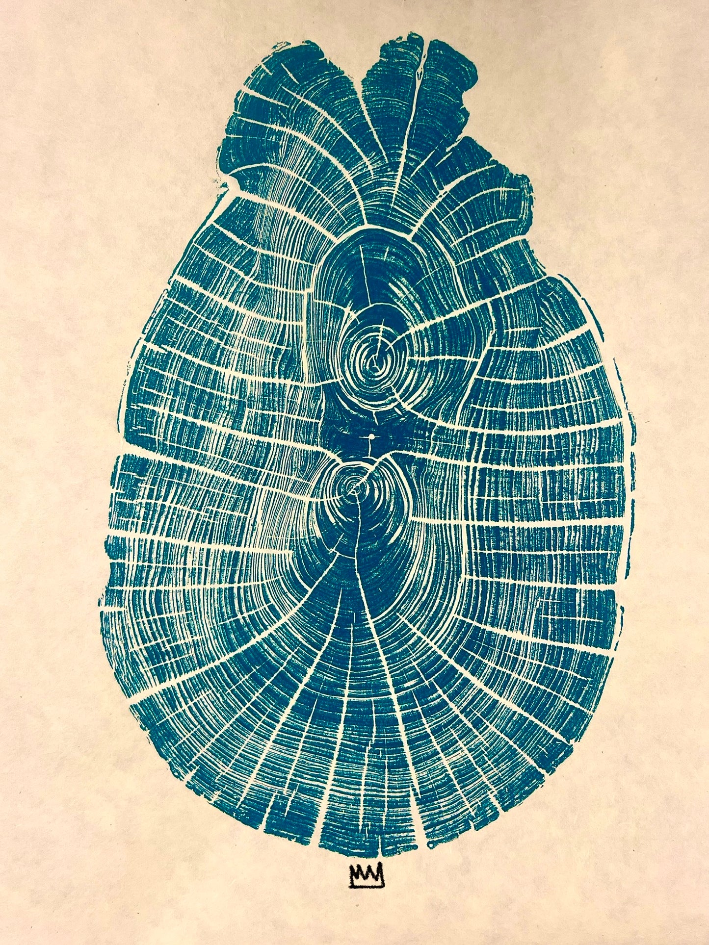 Flounder/Pineapple Eastern Red Cedar Tree Print