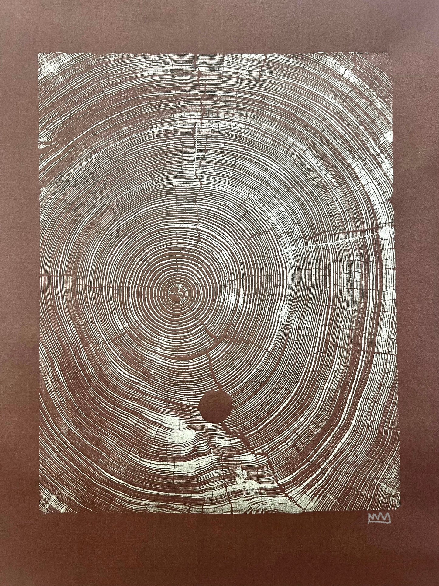 Antique Pine Beam Endgrain print